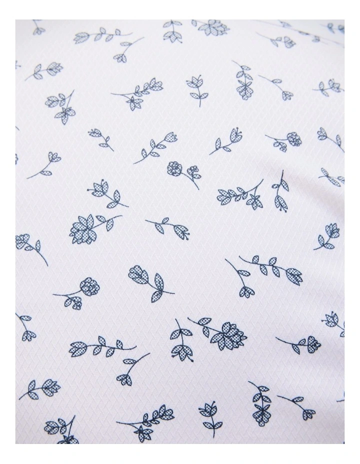 Sutton Floral Print Shirt in White/navy image 7
