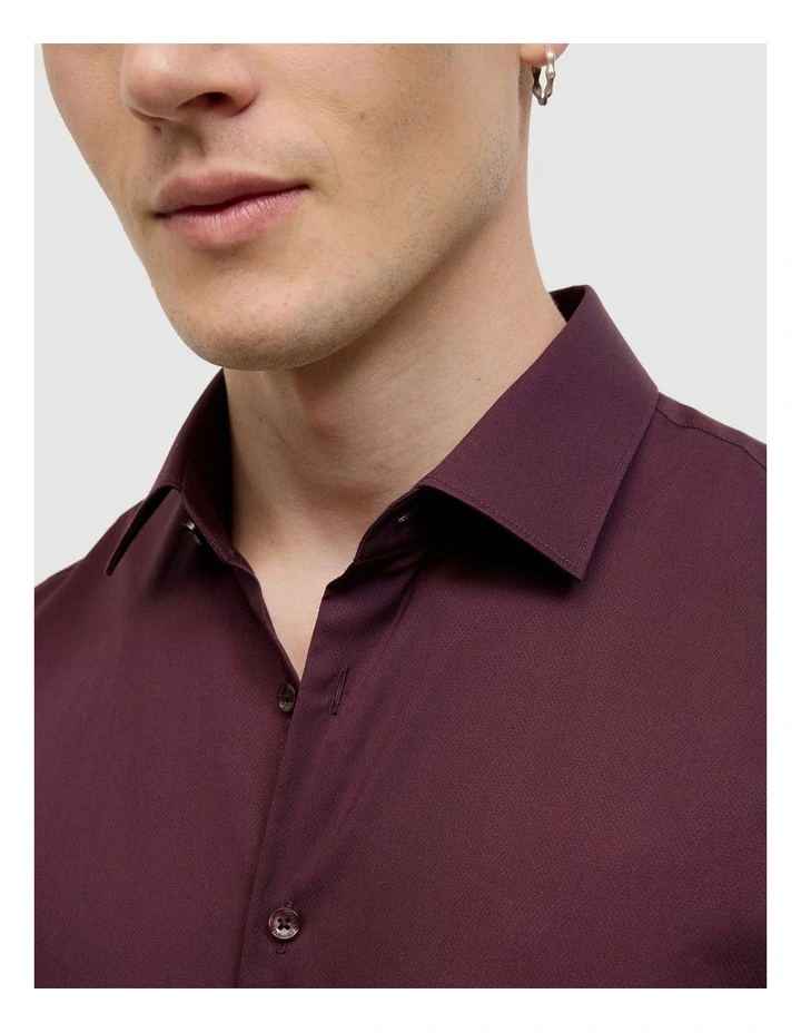 Eddie Long Sleeve Shirt in Burgundy image 4
