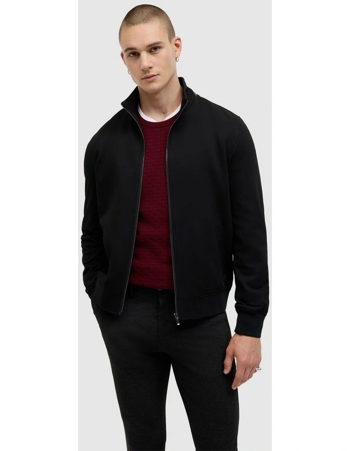 Andy Performance Funnel Neck Jacket in Black image 1