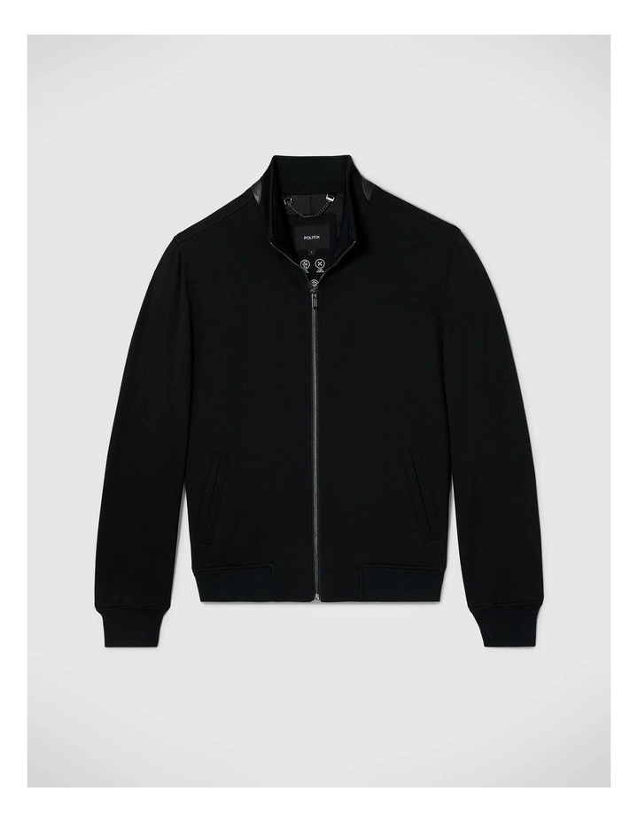 Andy Performance Funnel Neck Jacket in Black image 2