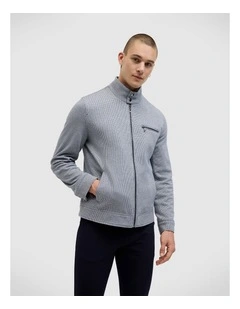 Jones Performance Houndstooth Bomber in Blue