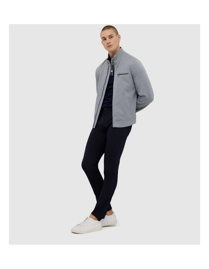 Jones Performance Houndstooth Bomber in Blue image 3