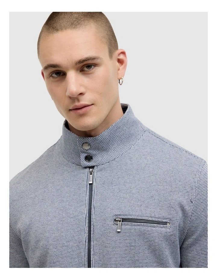 Jones Performance Houndstooth Bomber in Blue image 4