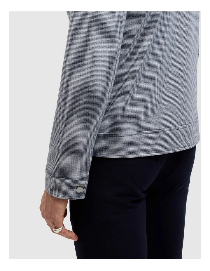 Jones Performance Houndstooth Bomber in Blue image 7