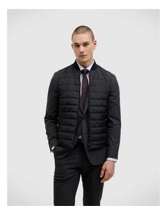 Vince Quilted Puffer Vest in Black