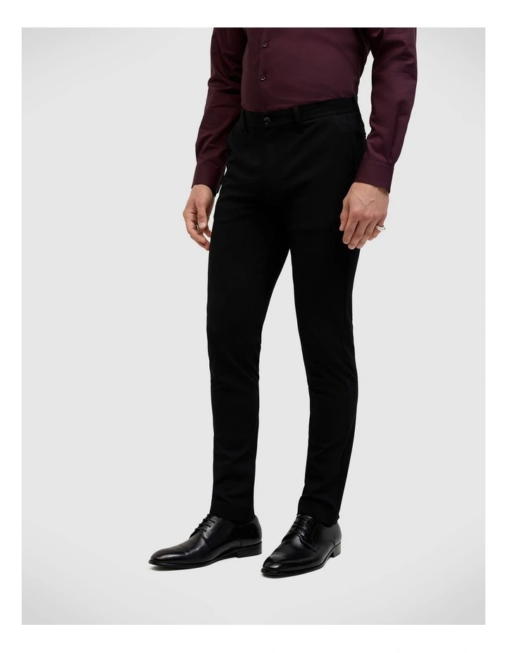 Isaac Performance Chino in Black image 3