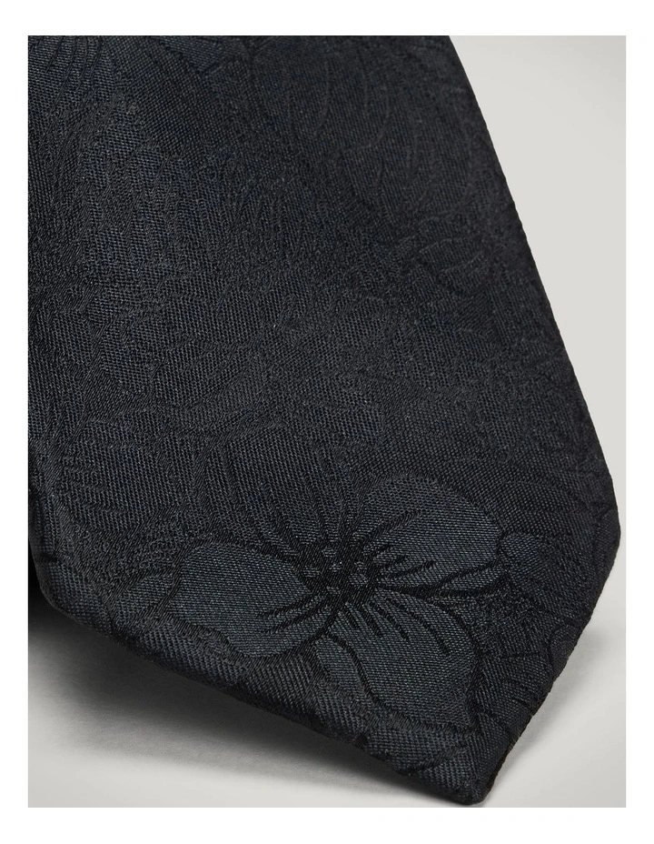 Goodwin Floral Tie in Black image 2
