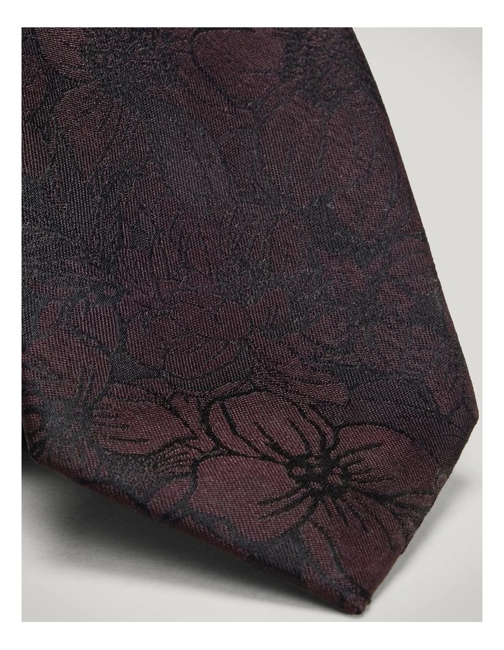 Goodwin Floral Tie in Burgundy image 2