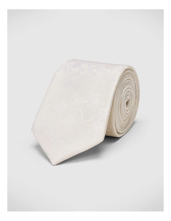 Goodwin Floral Tie in Neutral image 1