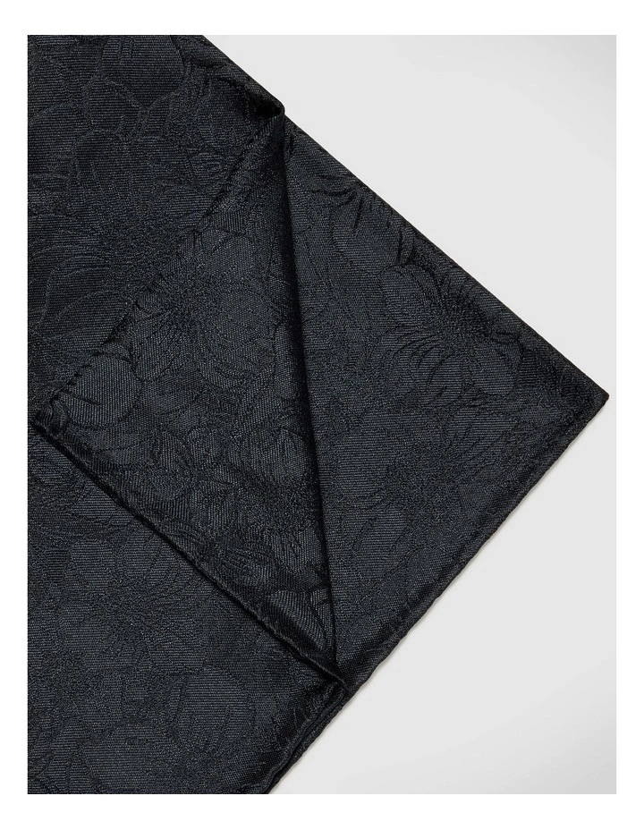 Goodwin Floral Pocket Square in Black image 2