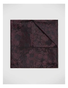 Goodwin Floral Pocket Square in Burgundy