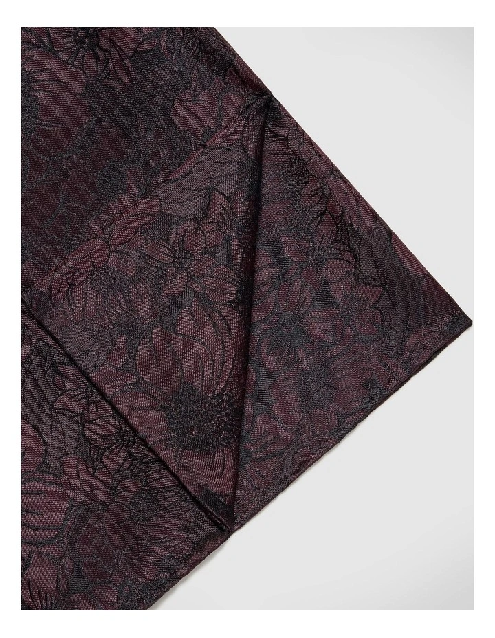 Goodwin Floral Pocket Square in Burgundy image 2