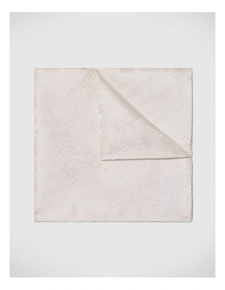 Goodwin Floral Pocket Square in Neutral image 1