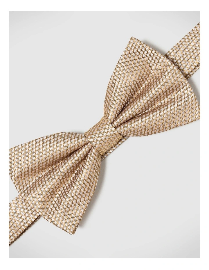 Vance Floral Bow Tie in Latte image 2