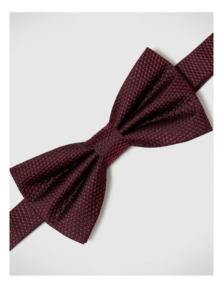 Vance Floral Bow Tie in Burgundy image 2