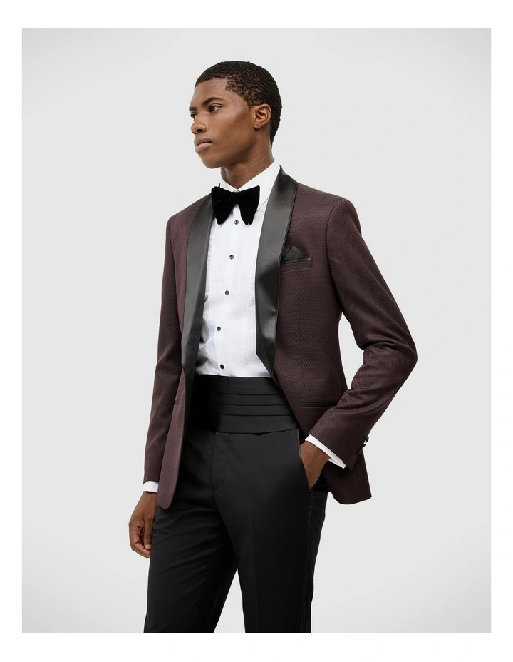 Clayton Jacquard Tuxedo Jacket in Brown image 1