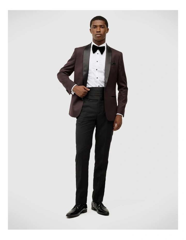 Clayton Jacquard Tuxedo Jacket in Brown image 2