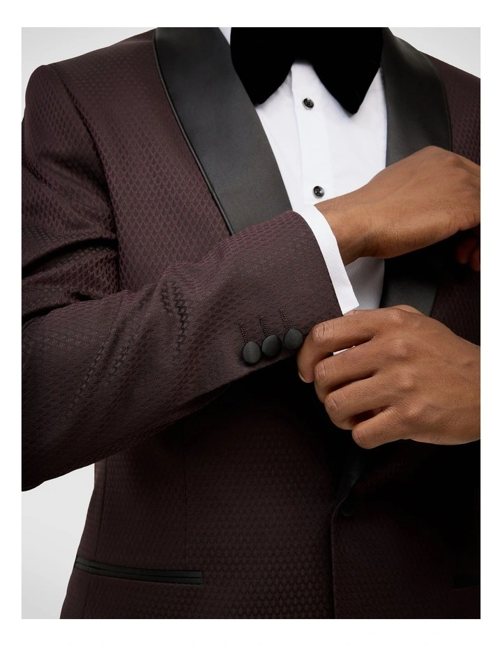 Clayton Jacquard Tuxedo Jacket in Brown image 5