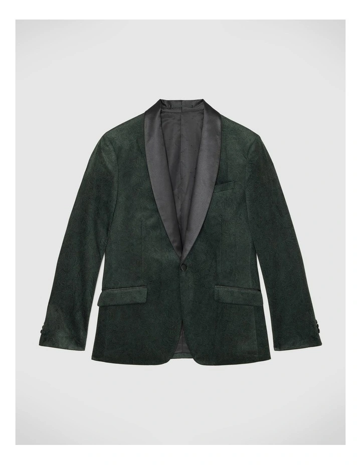 Lovett Velvet Tuxedo Jacket in Emerald image 2