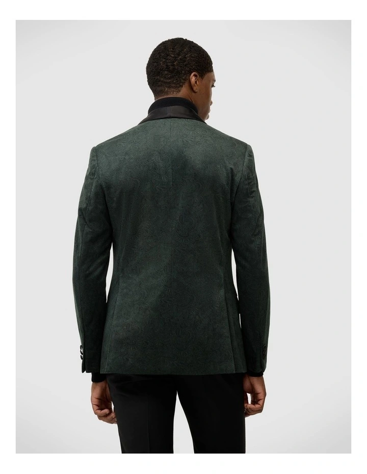 Lovett Velvet Tuxedo Jacket in Emerald image 5