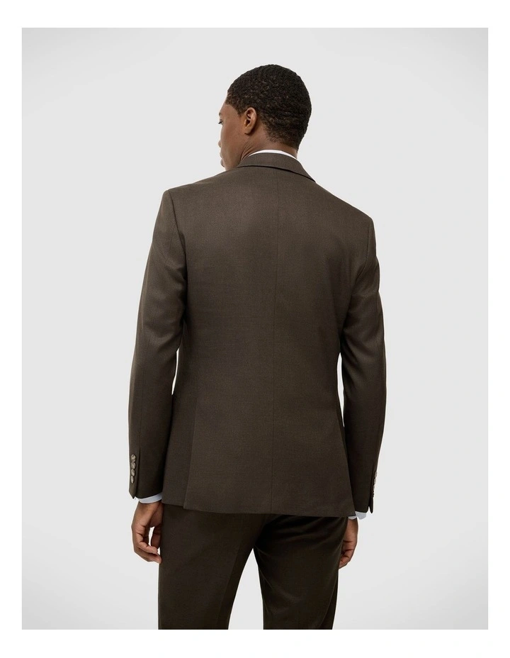 Aston Tailored Suit Jacket in Chocolate image 4