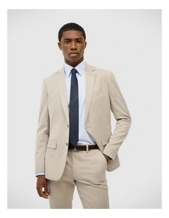 Aston Tailored Suit Jacket in Beige