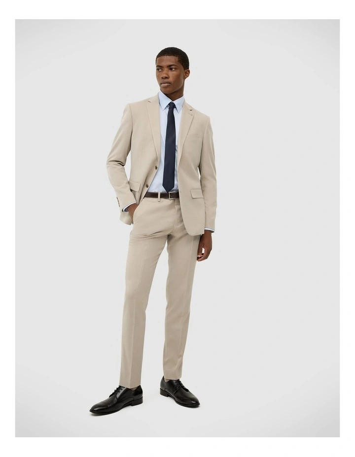 Aston Tailored Suit Jacket in Beige image 3