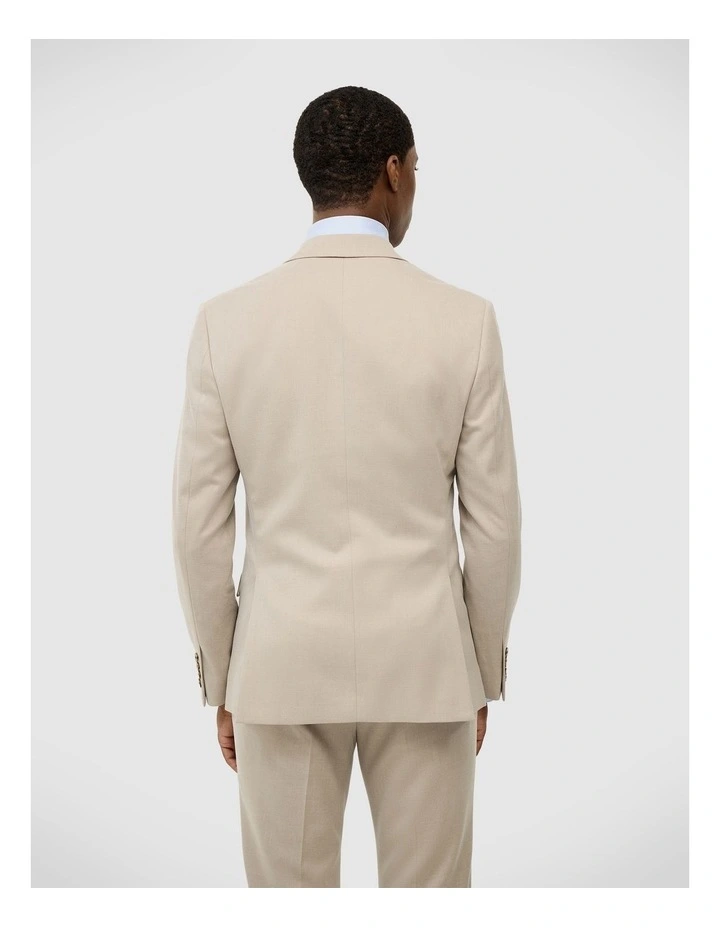 Aston Tailored Suit Jacket in Beige image 5