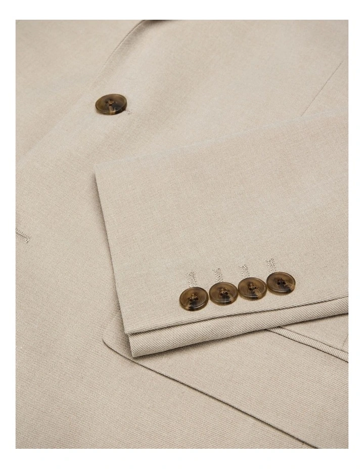 Aston Tailored Suit Jacket in Beige image 6