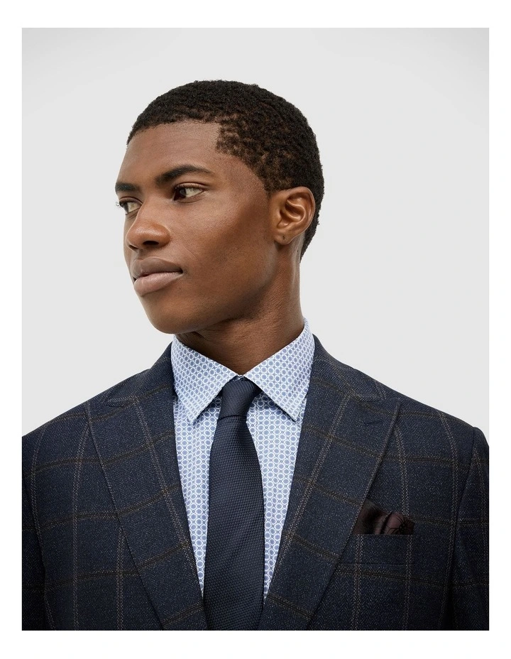 Brooks Check Blazer in Navy image 3