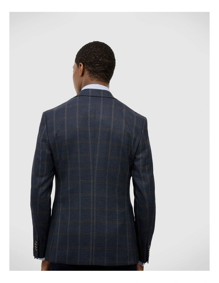 Brooks Check Blazer in Navy image 4
