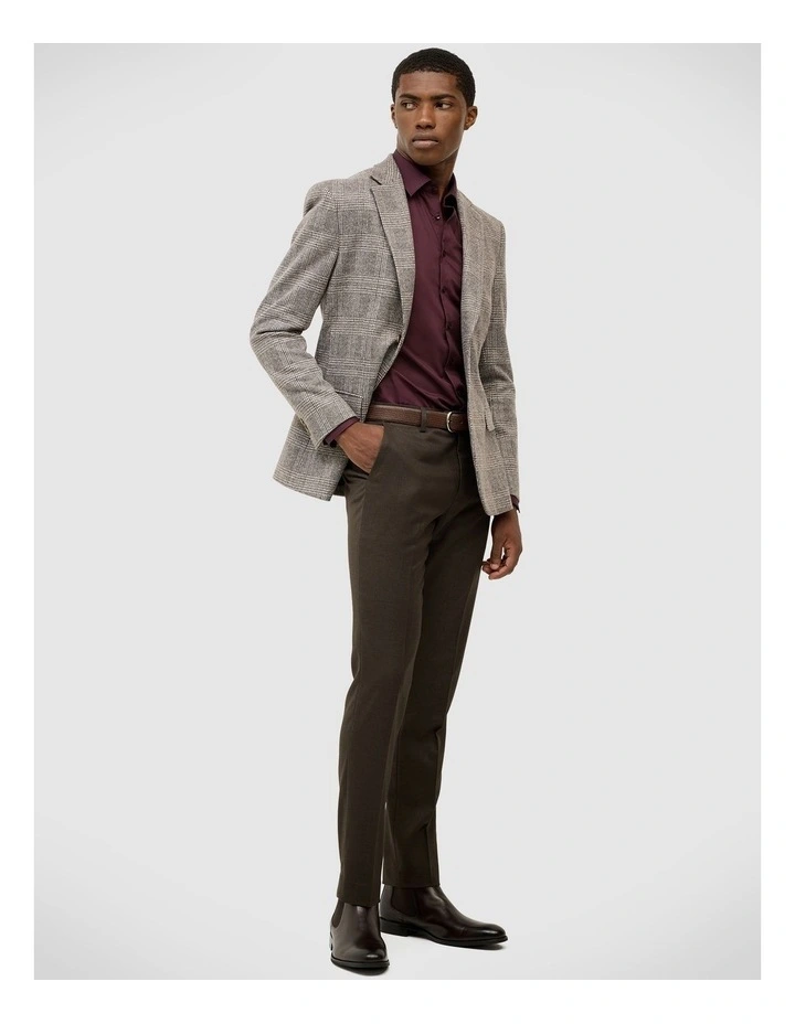 Benjamin Check Blazer With Removable Gilet in Chocolate image 2