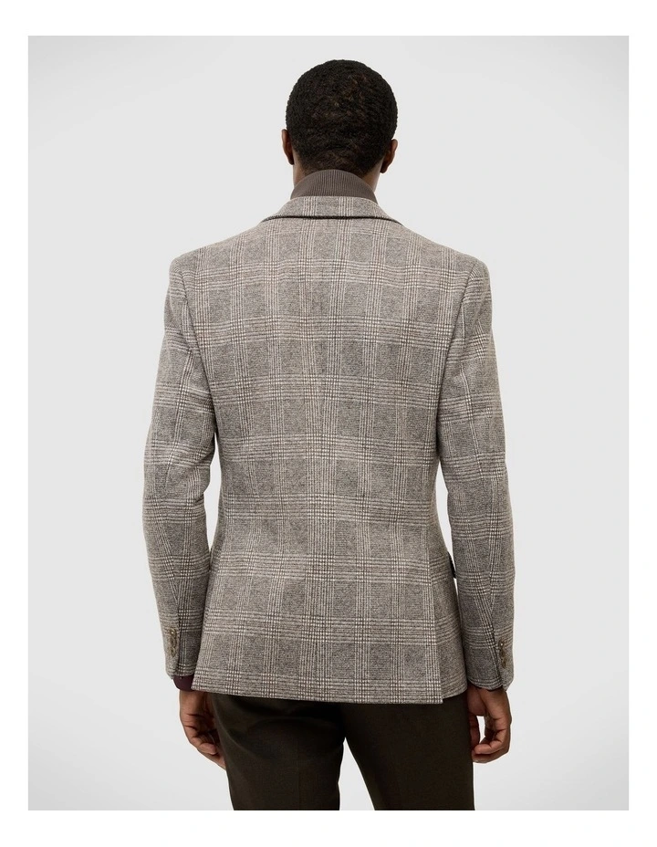 Benjamin Check Blazer With Removable Gilet in Chocolate image 4