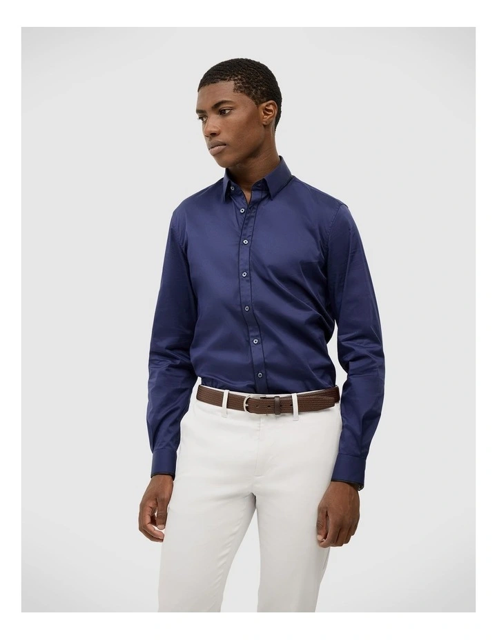 Pascal Long Sleeve Shirt in Navy image 4