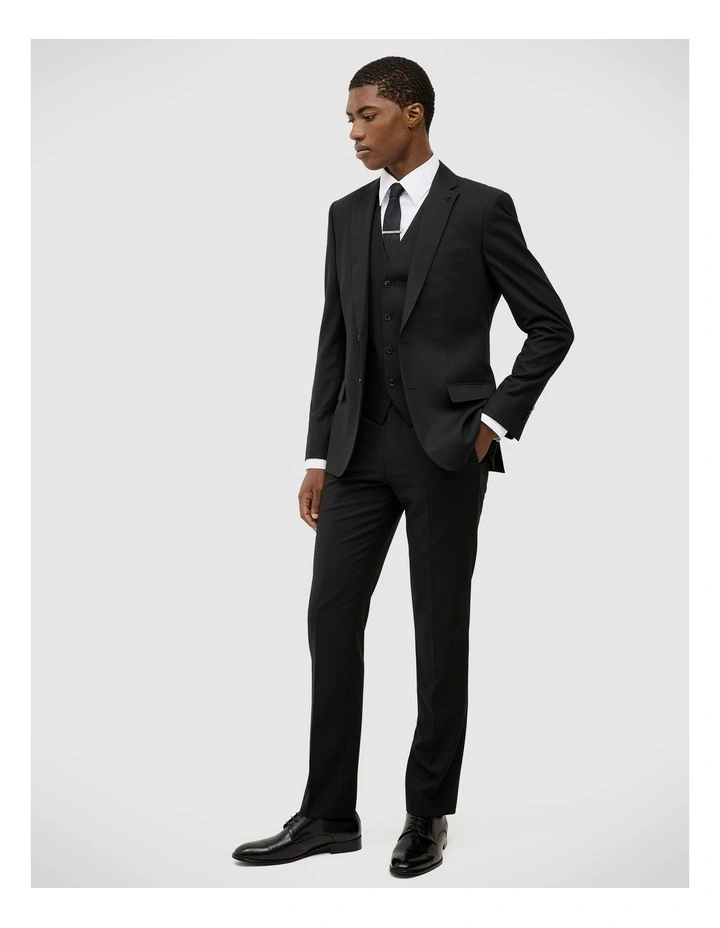 Marco Tailored Vest in Black image 3