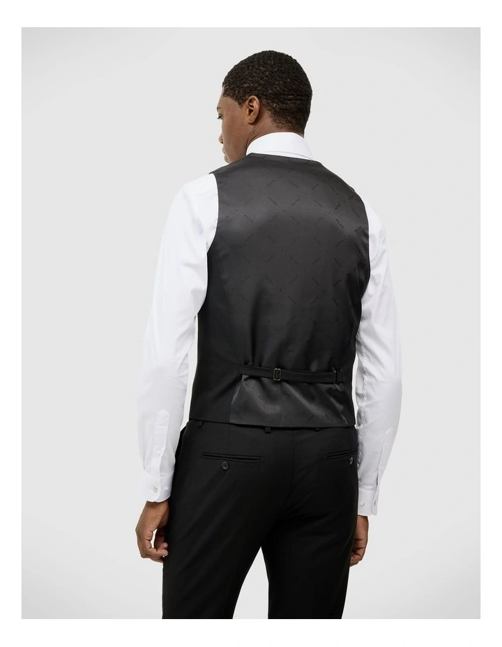 Marco Tailored Vest in Black image 5