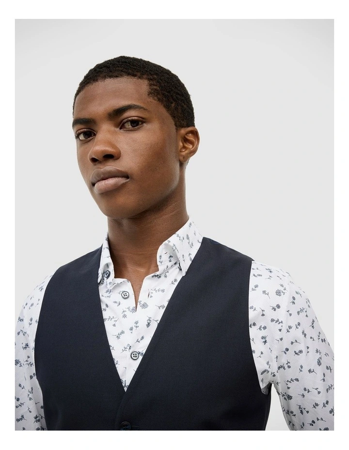 Marco Tailored Vest in Navy image 4