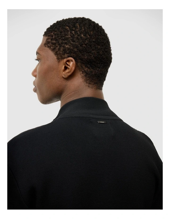 Boden Puffer Knit Jacket in Black image 6