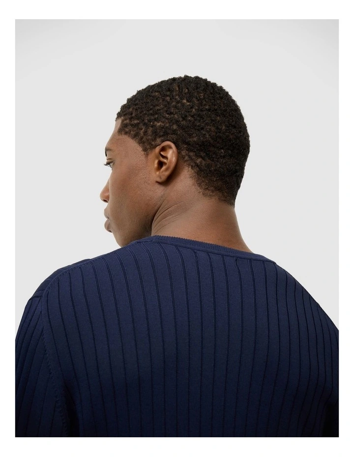 Todd Crew Knit Top in Navy image 5