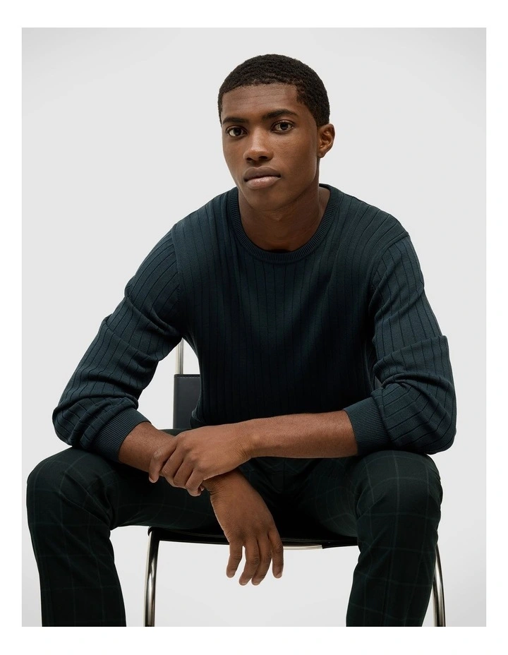 Todd Crew Knit in Pine Green image 3