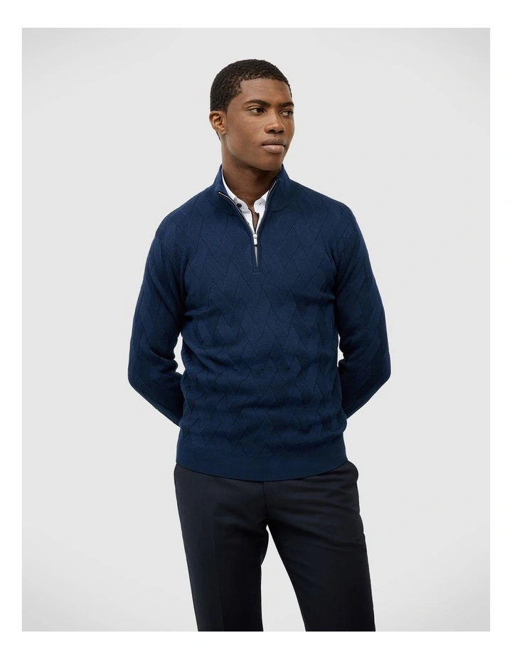 Hurley Zip-up Knit in Ink image 1