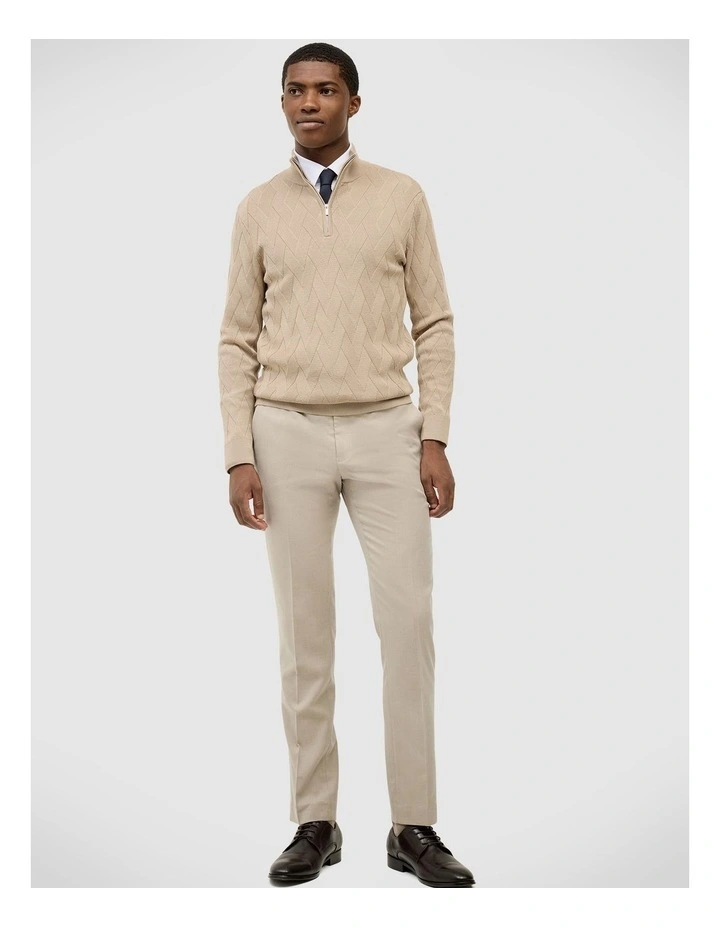 Hurley Zip-up Knit in Fawn image 3