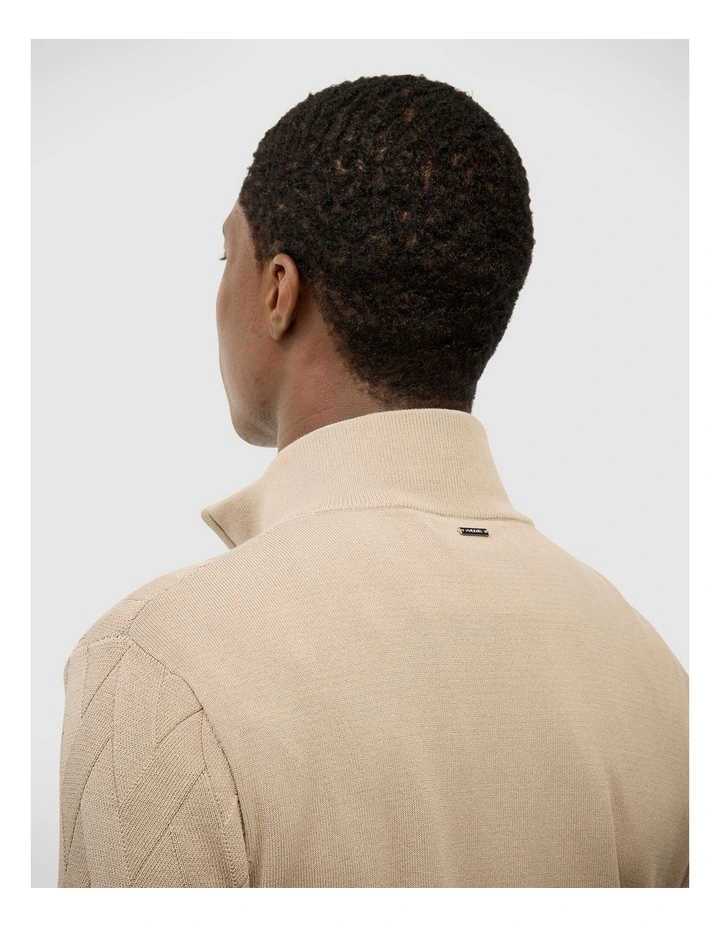 Hurley Zip-up Knit in Fawn image 6