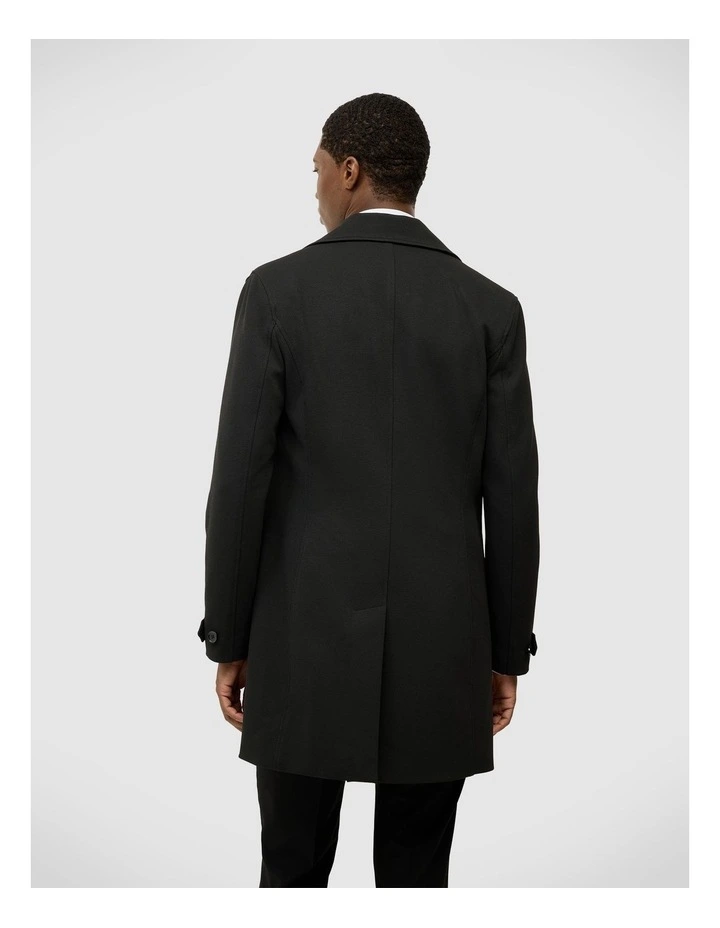 Knight Double Breasted Performance Coat in Black image 5