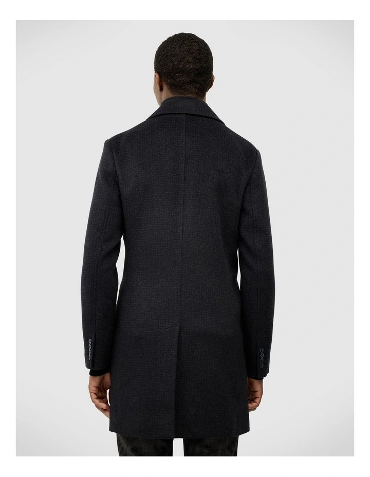 Christos Coat With Removable Puffer Insert in Black image 5