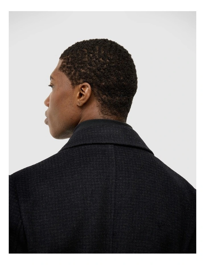 Christos Coat With Removable Puffer Insert in Black image 6