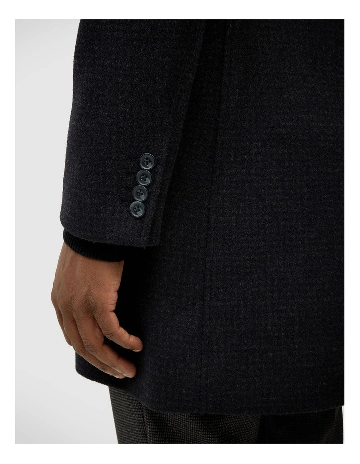 Christos Coat With Removable Puffer Insert in Black image 7