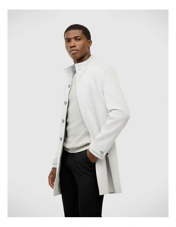 Burrows Funnel Neck Performance Coat in Silver image 1