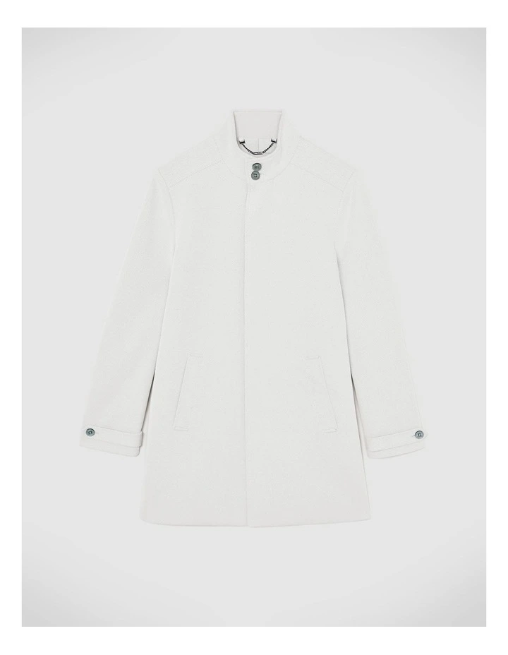 Burrows Funnel Neck Performance Coat in Silver image 2