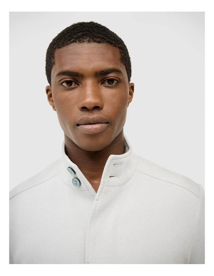 Burrows Funnel Neck Performance Coat in Silver image 4